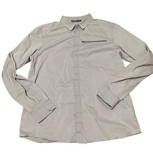 Arc'teryx Kaslo Shirt Gray Checker Long Sleeve Snap Hiking Gorpcore Men's Sz L